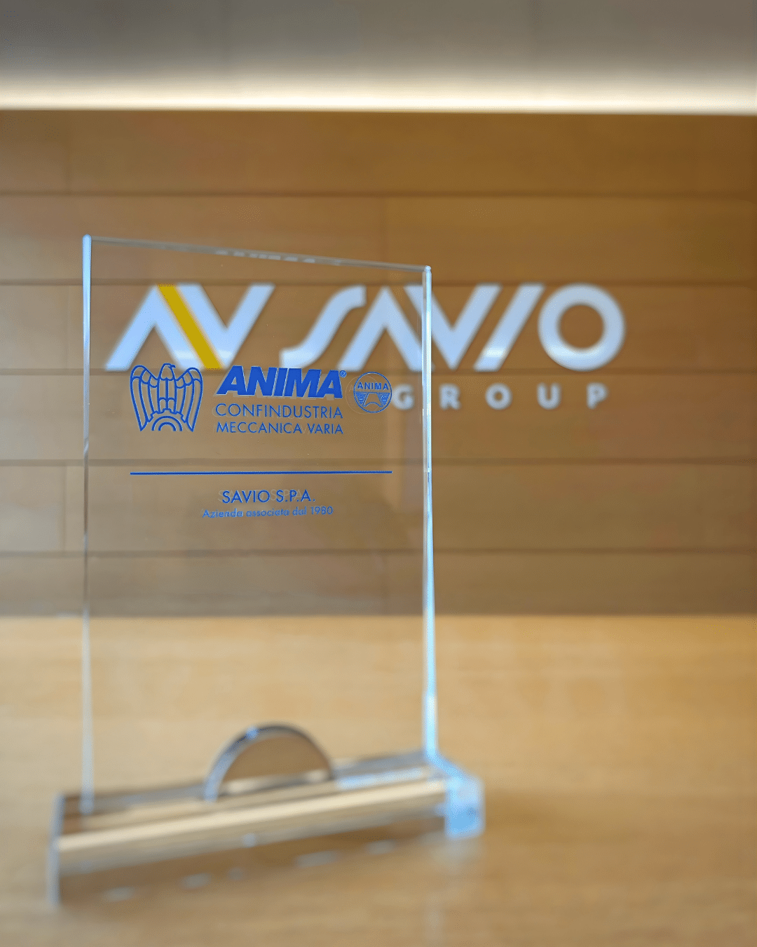 SAVIO 荣获 ANIMA Confindustria 45年忠诚会员表彰